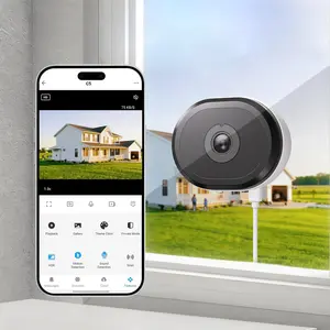 3MP 2K Window Camera,5G & 2.4GHz WiFi Indoor Camera for Home Security,Full-Color Night Vision,AI Human/Pet/Vehicle Detection,Two-Way Audio,24/7 Recording,Cloud & SD Card Storage,IP Camera，Camera Systems,Easy Install