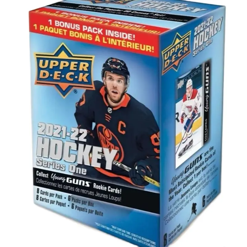 Upper Deck 2021-22 Series One Hockey Young Guns Sealed Box with 6 Packs  young gun chaser