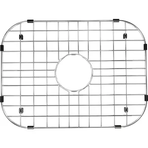 Sink Protector for Kitchen Sink,18.1"X 13.4" Sink Rack,Stainless Steel Sink Grid for Bottom of Sink,Metal Sink Grate with Centered Drain for Single Bowl,1 pack