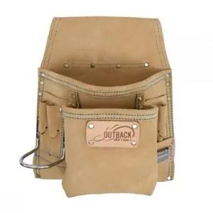 OX TOOLS Trade Series Suede Leather Tool/Fastener Pouch – 8 Pockets