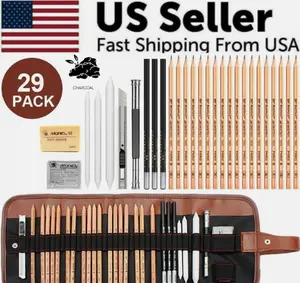 29PCS Professional Drawing Artist Kit Set Pencils And Sketch Charcoal Art Tools