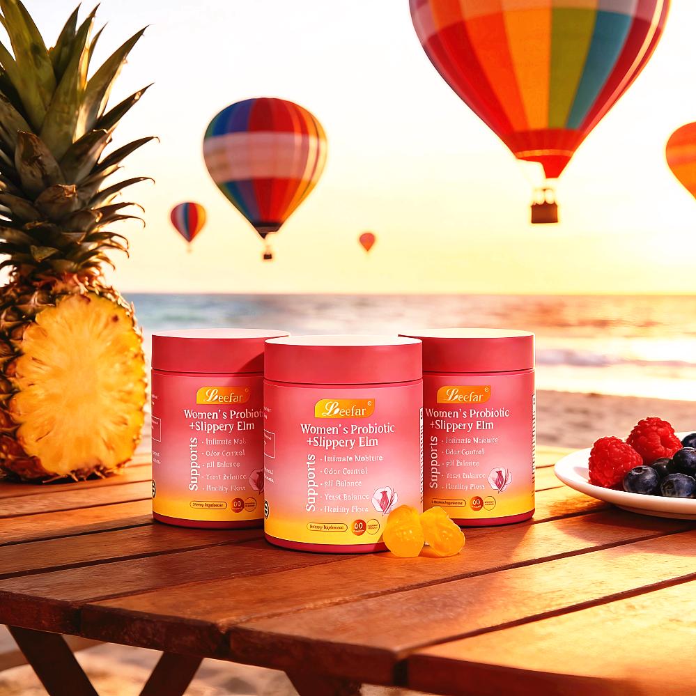Juicy Probiotic Gummies for Feminine Health, Supports Balanced pH & Daily Comfort, Enriched with Slippery Elm & Prebiotic Blend