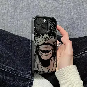 Abstract Face Pattern Design Phone Case, Shockproof Phone Protective Cover, Phone Accessory Compatible with iPhone 17 16 15 14 13 12 11 Plus Pro Max/X/XS/XR/16E/Air