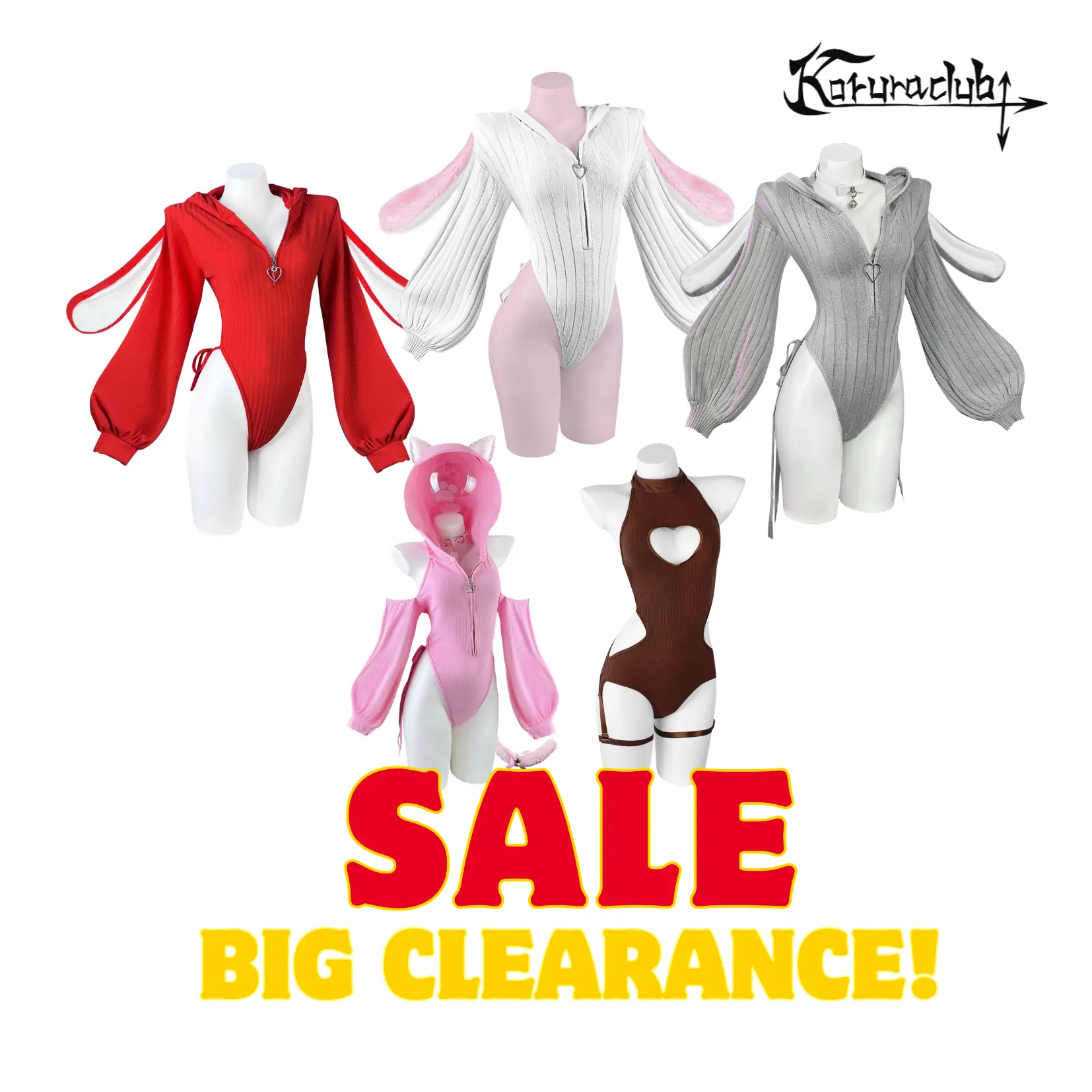 Big Clearance! KoruraClub Custom Suit for Cosplay | Bunny suit & Cat suit & Bodysuit & Bow Sweater Big Clearance! KoruraClub Custom Suit for Cosplay | Bunny suit & Cat suit & Bodysuit & Bow Sweater
