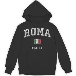 Roma Italia Rome Italy Vintage Athletic Sports Hoodie - Versatile Sweatshirt for Men - Menswear, Sweatshirts