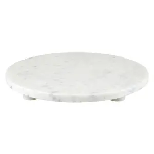 Santa Barbara Design Studio N6532 12 in. Dia. White Marble Stack Tray