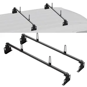 VEVOR Trailer Ladder Rack, 60" 2 Crossbars Ladder Roof Rack, Heavy-duty Steel Van Roof Ladder Rack, 500 lbs Capacity Van Ladder Rack, Fit for Universal Truck Roofs