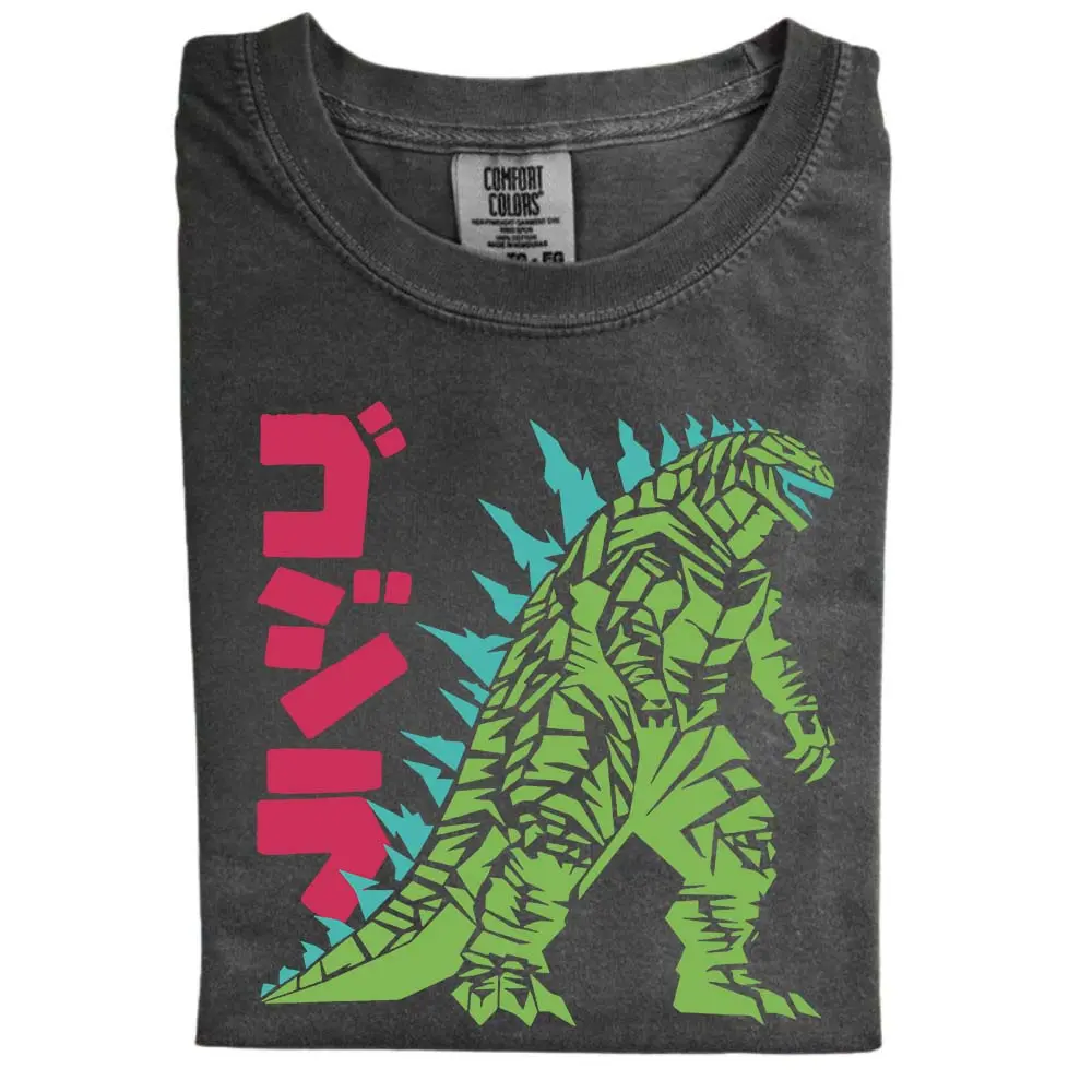 The Vintage Godzilla Graphic T-Shirt, Japanese Monster Movie Poster Shirt, Retro Godzilla Art Tee Memorabilia for Men and Women, Green & Red