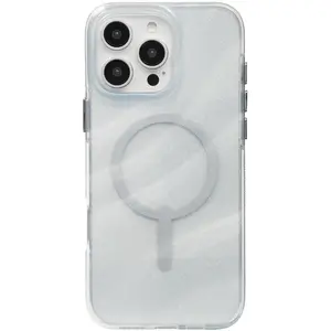 ZAGG Milan Snap Case  for iPhone 16 Pro Max  White Glitter Swirl