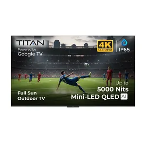 Titan G300 Mini-LED Outdoor TV, Full Sun, IP65 Smart Weatherproof TV, 4K HDR, 144 Hz, Google AI OS, Up to 5000 Nits, Wi-Fi 5, Dolby Vision & Atmos, Bang & Olufsen, Outdoor TV Cover, Slim Bezel, 2 Year Warranty