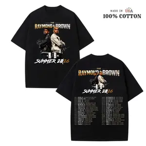 [New 7 shows] 2026 Tour Raymond & Brown R&B Tour Men T Shirt Unisex 100% Cotton Short Sleeve Y2k Oversized Tee Fashion Tops, Apparel, Print