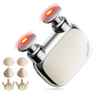 VTT Dual-Head Massage Gun, Mini Portable Massager with 3 Speeds & 6 Silicone Heads, Powerful Compact Travel Massage Gun for Home Gym, Handheld Massager Gift for Men Women