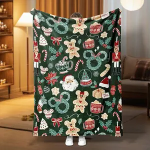Flannel Blanket-Christmas Pattern Soft Cozy Blankets For Bed, Sofa, Couch, Travel, Camping, Queen Blanket, Blanket For Family, Friends, Father, Mother, Halloween, Birthday, Warm And Cozy For All Seasons - Gift For Him/ Her