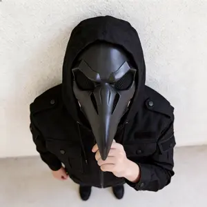 Pandemic Doctor Mask PU Leather Long Nose Bird Beak Steampunk Halloween Role Play Party Prop Costume, Unique Design & Durable Material