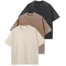 Yimoon 3 Pack Women's Oversized T Shirts Acid Wash Cotton Crew Neck Half Short Sleeve Summer Unisex Tees Casual Loose Fit Solid Streetwear Comfortable Tops Basic Womenswear Plain Tshirt