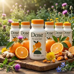 Dose For Your Liver Cleanse & Detox Shot - Organic Milk Thistle, Turmeric & Ginger - 2oz Bottle