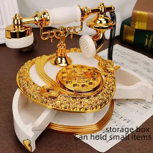 Vintage Scale Phone Music Box, Heart-Shaped Dial, Drawer-Style Musical Box, Beautiful Jewelry Box, 7 Inch Holiday Gift