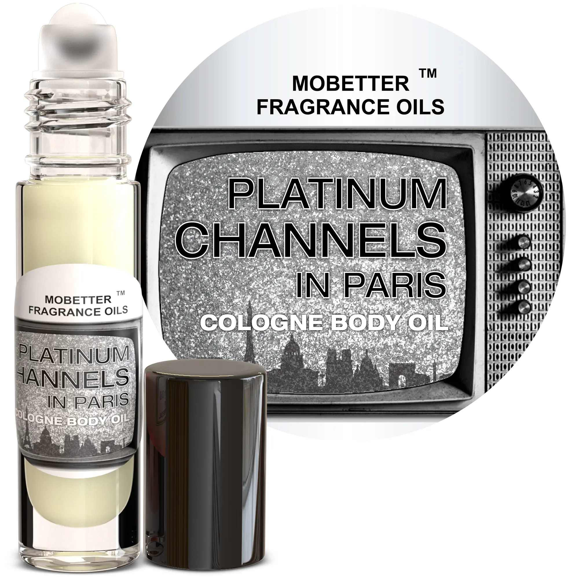 MOBETTER FRAGRANCE OILS Platinum Channels in Paris Men Cologne Body Oil