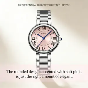 Old Money Style Watch Women, Classic Roman Dial, Stainless Steel Bracelet, Minimal Luxury Everyday Wristwatch