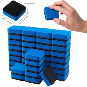 40 Packs Blue Dry Erase Erasers, Magnetic Whiteboard Dry Erasers Chalkboard Cleaner Wiper for Classroom Teacher Supplies Home and Office
