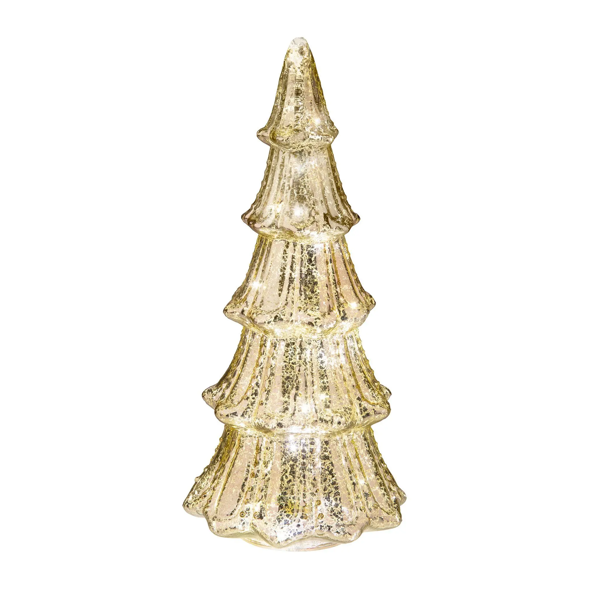 Faux Prelit Mercury Glass Christmas Tree