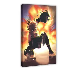 Anime My Hero Academia Katsuki Bakugou MHA I Canvas Poster Wall Art for Home Bedroom Office Dorm Room Decor