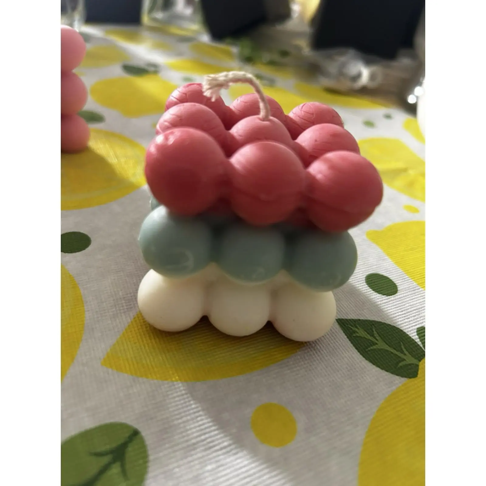 Colorful Unscented Bubble Candle Mold for Creative Crafting and Home Decor