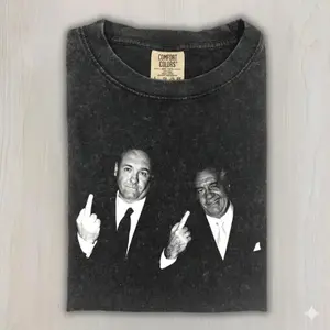 Vintage Sopranos Middle Finger Comfort Colors T-shirt, Funny Mafia Graphic Tee, Tony Soprano Attitude Shirt, Retro TV Show Streetwear, Unisex Fan Gift