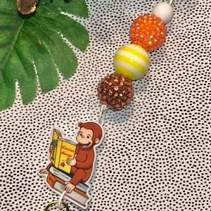 Curious George Beaded Breakaway ID Lanyard