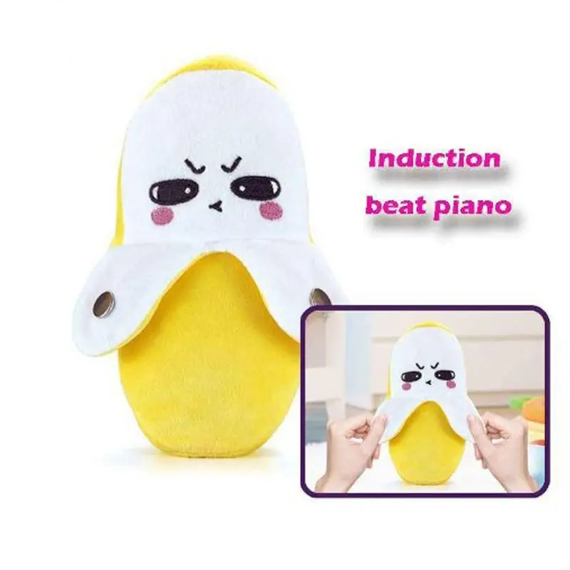 Human Sensor Banana Music Rhythm Plush Doll, Touch Skin to Trigger Sound, Interactive Toy for Kids, Perfect Gift for Family