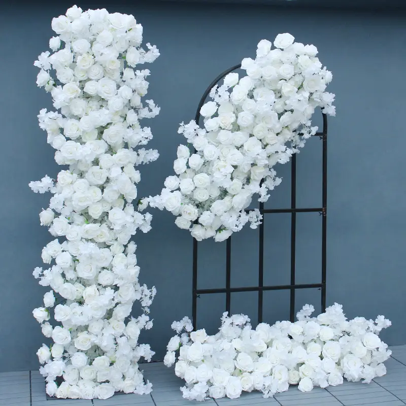 S-A7588 White Cherry Wedding Backdrop Arrangement Hanging Flower Party Event Props