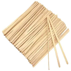7" Wooden Coffee Stirrer Wood Stir Sticks with Round Ends - Pack of 1000ct