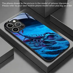 Phone Case - A New Tempered Glass Phone Case Featuring a Blue And Purple Fluorescent Scorpion, Compatible with Various for iphone17 17Air 16 Pro 15 Promax 14 Plus 13 12 11