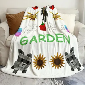 Printed modern throw blankets Grow A Garden Gamer Fan Merch Cool Quilts Soft and cozy flannel blanket for home and travel bedding birthday gift Fluffy blanket