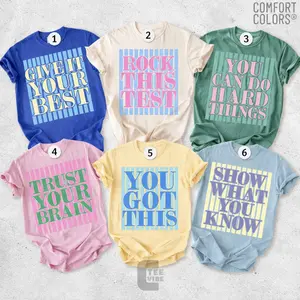 Comfort Colors Custom Test Day TShirt, Teacher Test Day Tee, Matching State Testing Shirts, Teacher Team Shirts, Testing Coordinator Shirt, Full Sizes