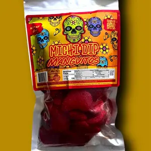 Manguitos With Chamoy (mango gummy w/ Chamoy)