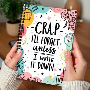 2026 new colorful spiral notebook - "I'll forget the nonsense unless I write it down", vivid design, 100 pages, perfectly suitable for planning and keeping a diary. It's the ideal gift for friends and a daily planning notebook.