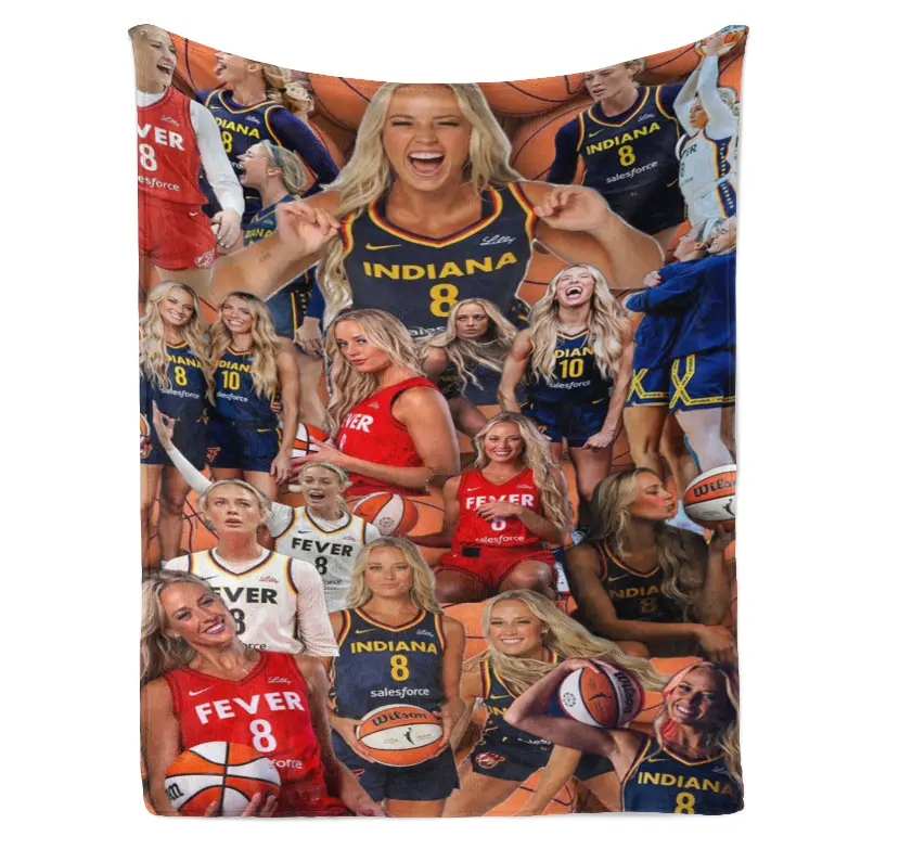 Sophie Cunningham Fan Blanket, Vintage Basketball Flannel Throw Blanket, Cozy Plush Game Day Blanket for Sofa Bed, Sports Fan Collection Gift