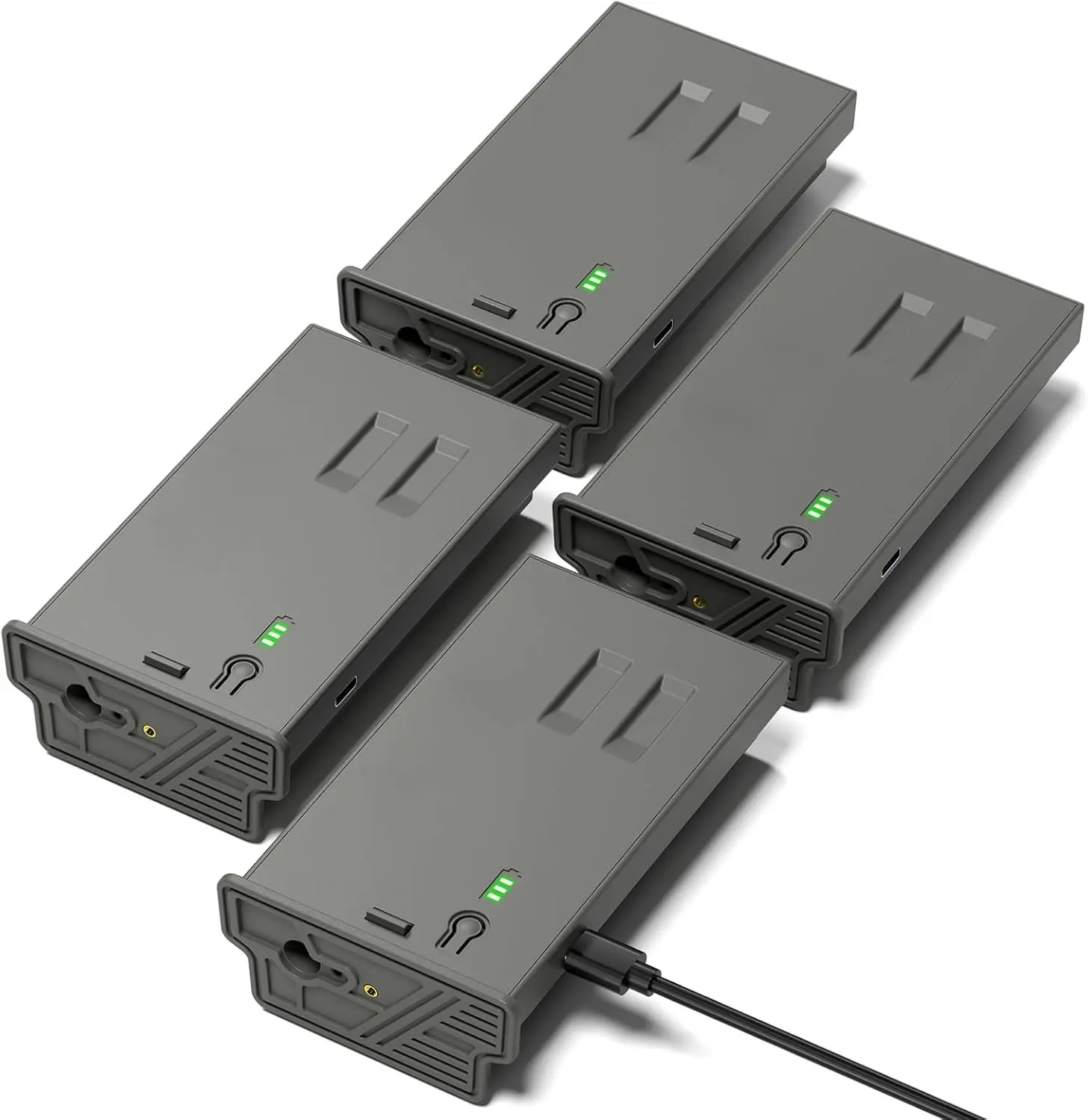 4PCS Upgraded Battery Pack 6000mAh for Reveal Camera Enhanced Solar Charging Battery Compatible with Hunting Trail Camera Reveal Ultra, X Gen 3.0, Pro 3.0, X, X Pro, X Gen 2.0, XB, SK