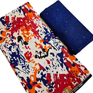 Mix and Match African Print Fabric, Ankara Fabric, 100% Cotton Fabric, Wax Print Fabric, Blue and White Fabric