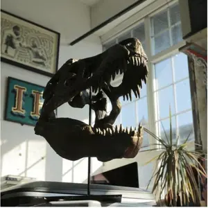 Dinosaur Statue for Indoor Outdoor Home Decor, Weatherproof Resin T-Rex Skeleton Replica, Handcrafted Realistic Bone Texture, Garden Sculptures Statues