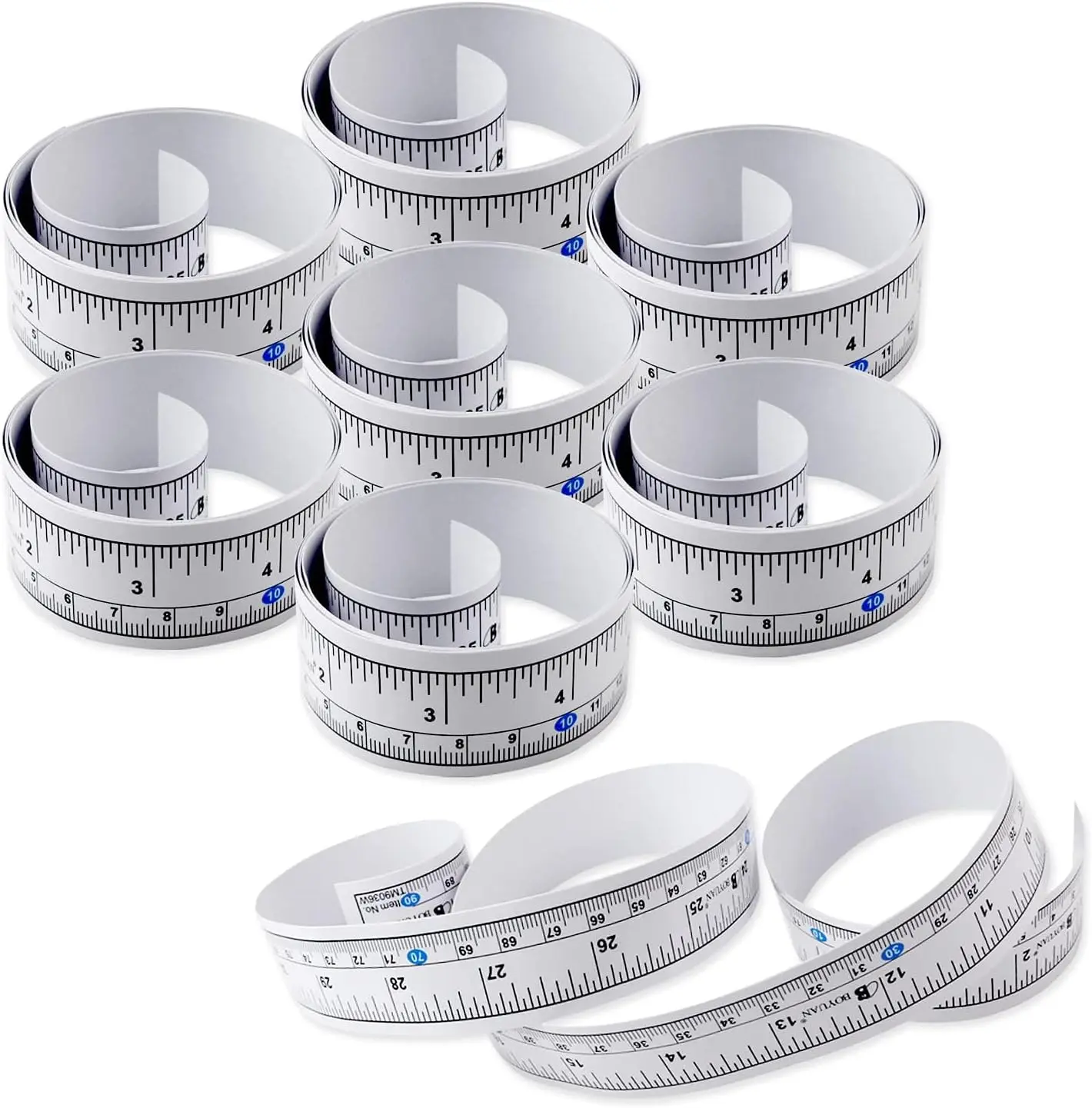 8 count Self-Adhesive Measuring Tape, 36 Inch (90cm) Peel and Stick ...