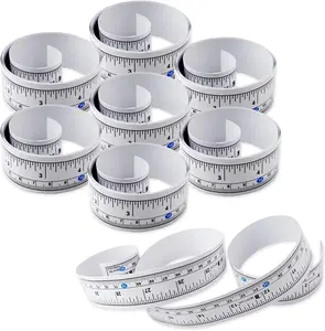 8 count Self-Adhesive Measuring Tape, 36 Inch (90cm) Peel and Stick Ruler Tape, Left to Right Reading Ruler Sticker for Workbench, Table , Drafting Table (Imperial and Metric Scales