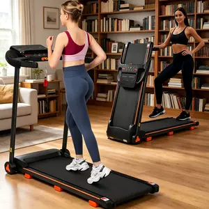 SAVEYOUR  Foldable Small Space Home Treadmill, 2.5HP Quiet Incline Treadmill with 6-Point Shock Absorption, 300lbs Capacity, 7.5MPH Speed, Perfect for 12-3-30 Workout, Heart Rate Sensor, Bluetooth Speaker & USB Charge,summerwins