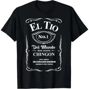 El Tio No1 Mundo T Shirt with HighQuality Print Soft Comfortable and Practical Made in USA Round Neck