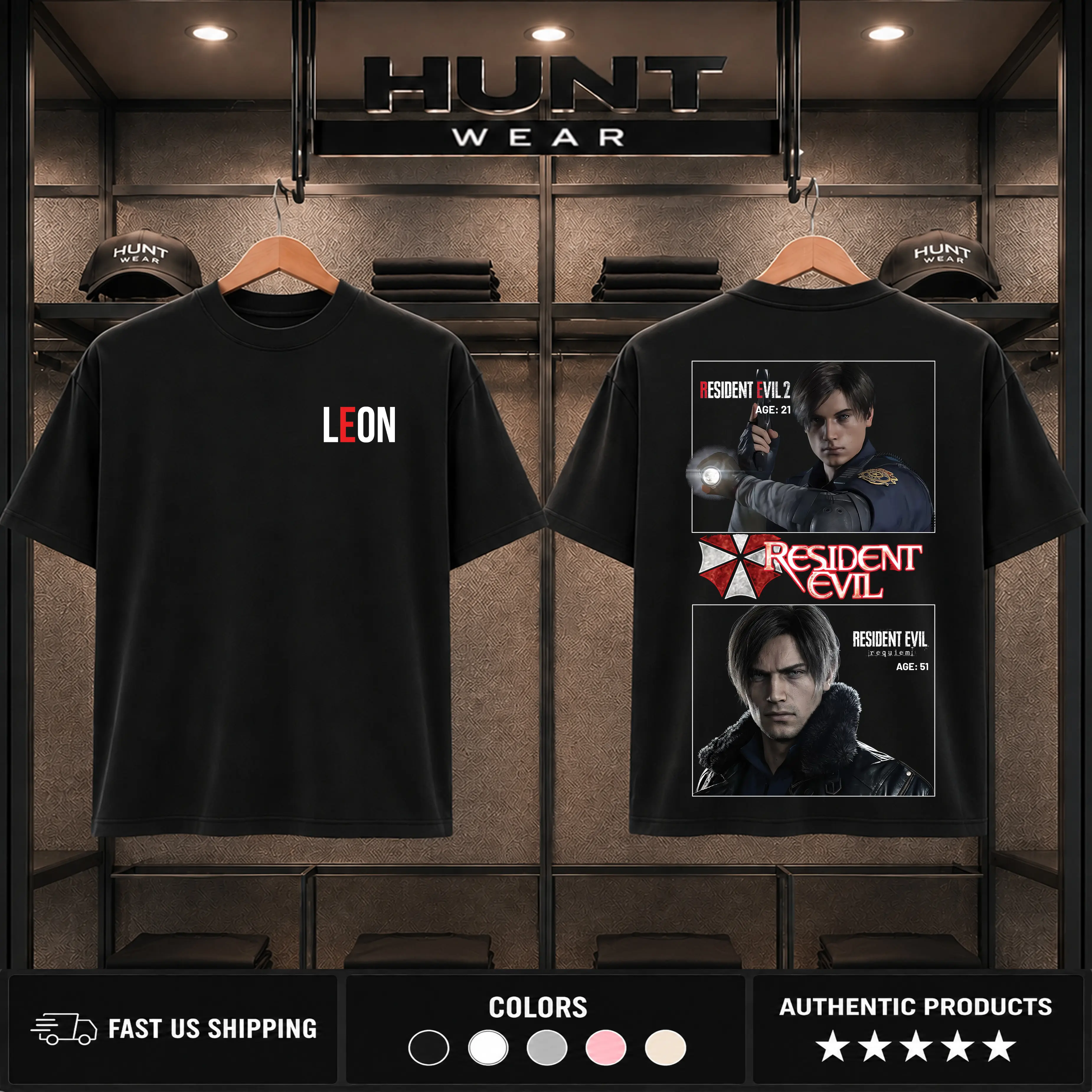 Leon kennedy RE: Requiem v1, Resident Evil Tshirt, unisex