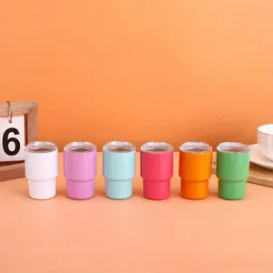 80ml Stainless Steel Water Cup, 1 Count Portable Mini Water Bottle, Suitable for Outdoor Camping, Picnic, Portable Tumbler Cup