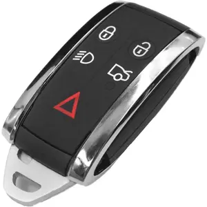 Keyless Entry Remote Car Key Fob Shell Replacement for KR55WK49244 2677-5WK49 2677-5WK49244 CCAF06LP063011 Jaguar X S-Type XF XK XKR 5B(Just a Case)