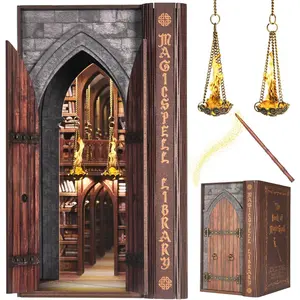 DIY Book Nook Kit for Adults, Infinite Magicspell Library Booknook