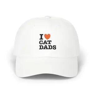 I Love Cat Dads Dad Cap – Embroidered Classic Baseball Hat